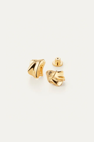 Zoe Earrings in High Polish Gold