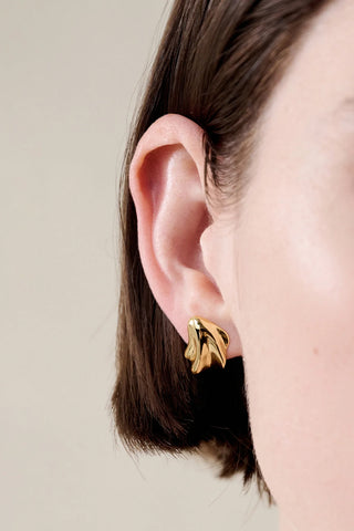 Zoe Earrings in High Polish Gold