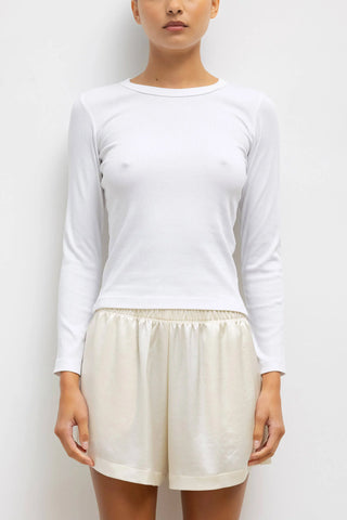 Kelly Slim Fit Long Sleeve in White