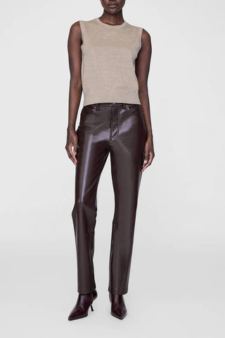 Moni Crop Tank in Stone Melange