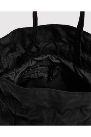 Nylon Drawstring Bag in Black