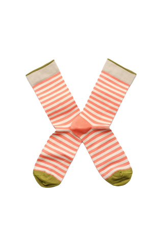 Peach Striped Socks