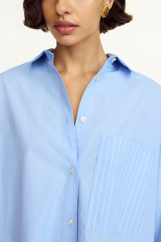 Derris Shirt in Blue Iris Stripe