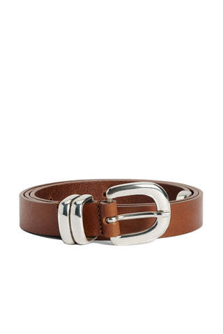 Zoilo Belt in Dark Brown Silver