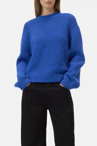 Crew Neck Long Sleeve in Galaxy Blue