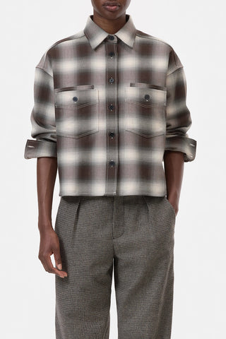 Oversized Shirt in Dark Raisin Red