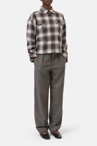 Oversized Shirt in Dark Raisin Red