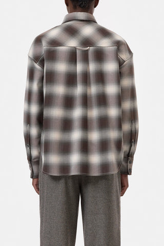 Oversized Shirt in Dark Raisin Red