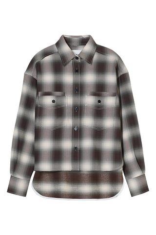 Oversized Shirt in Dark Raisin Red