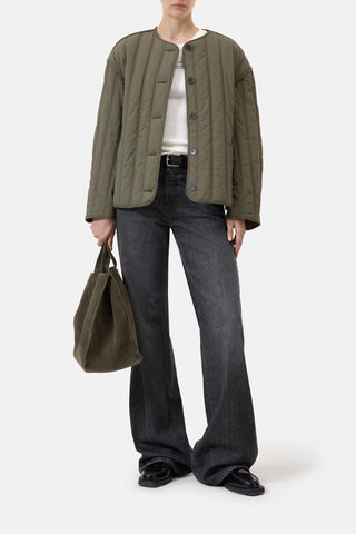 Quilted Jacket in Forest Green