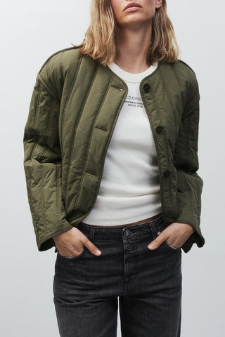 Quilted Jacket in Forest Green