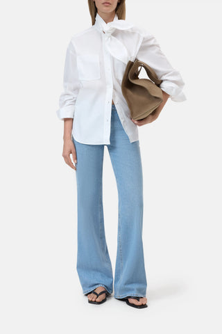 Scarf Shirt in White