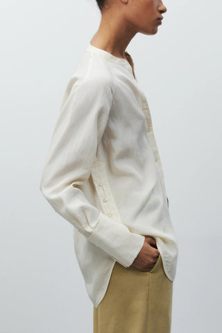 Side Slit Tunic Shirt in Ecru