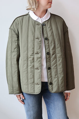 Quilted Jacket in Forest Green
