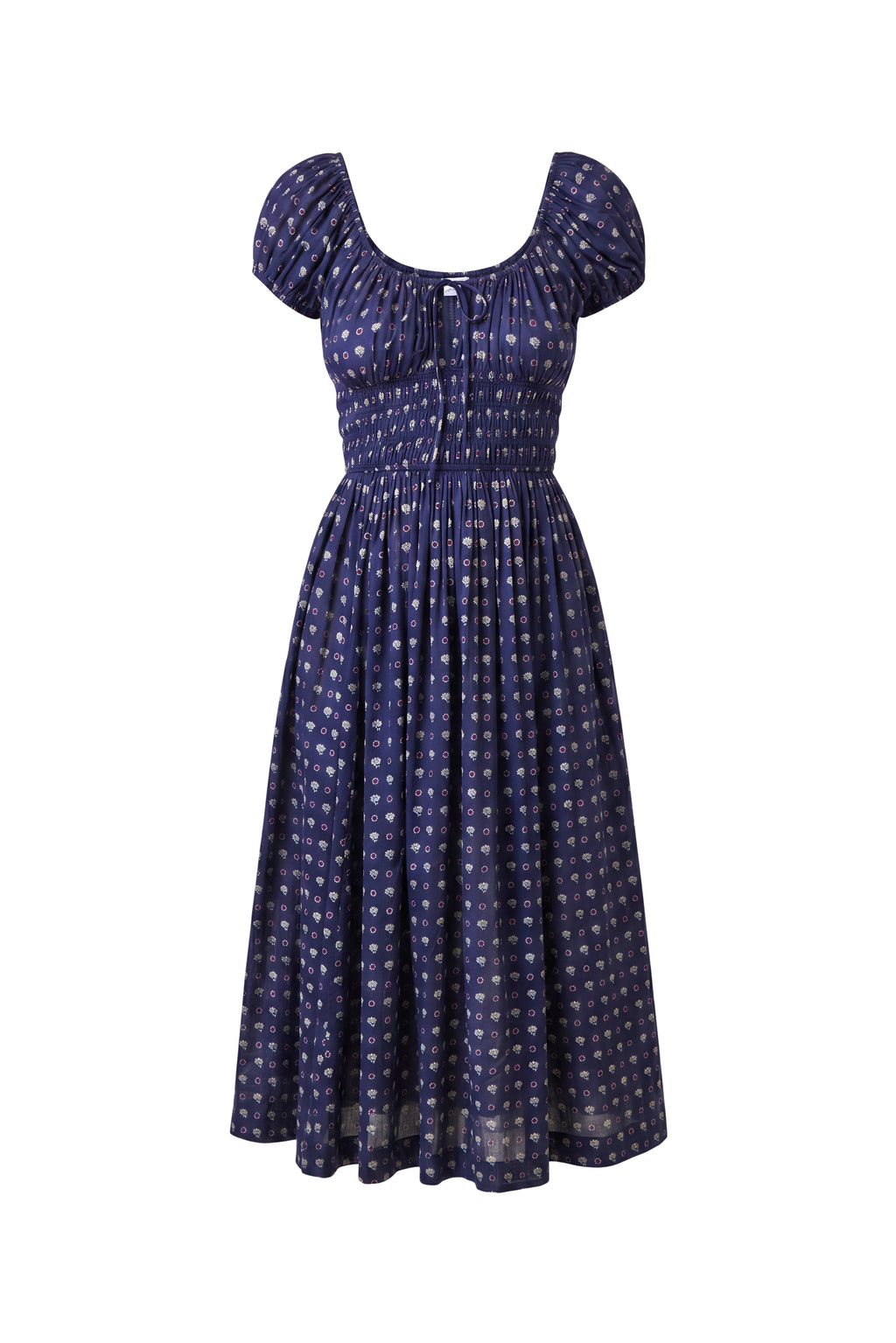 DÔEN | Quinn Dress in Bleu Foulard De La Mer