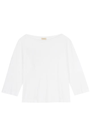 Jersey Relaxed Boat Neck in Powder