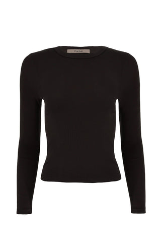 Supima Cotton Long Sleeve Tee in Coffee Bean