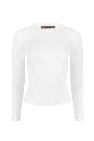 Supima Cotton Long Sleeve Tee in White