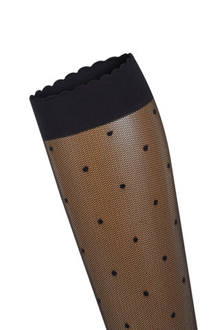 Knee High Dot Sock in Black
