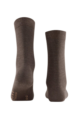 Soft Merino Sock in Dark Brown