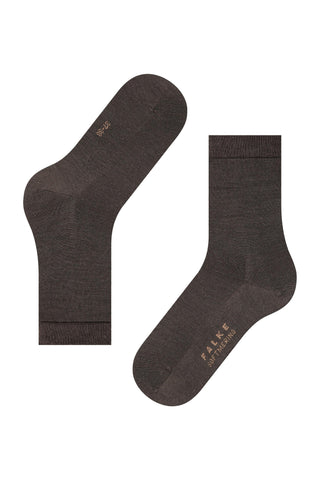Soft Merino Sock in Dark Brown