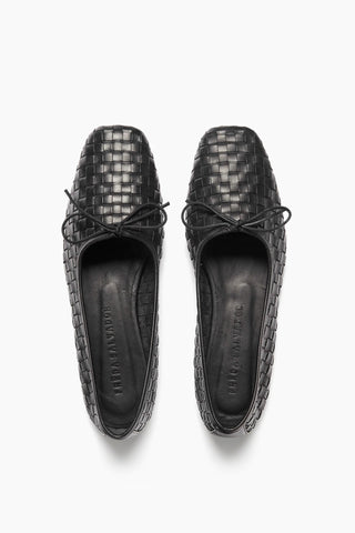 Jada Square Toe Ballet Flat in Black
