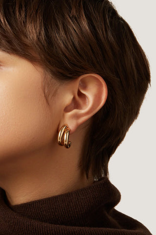 Florence Earrings in High Polish Gold