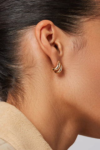 Mini Florence Earrings in High Polish Gold