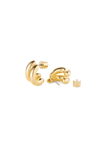 Mini Florence Earrings in High Polish Gold