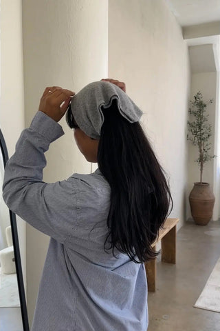 Cashmere Bandana in Heather Grey