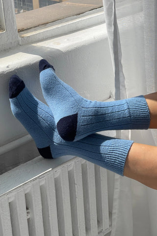 Classic Cashmere Socks in Bluebell