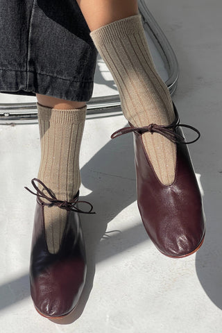 Her Socks - Modal Lurex in Ash Glitter