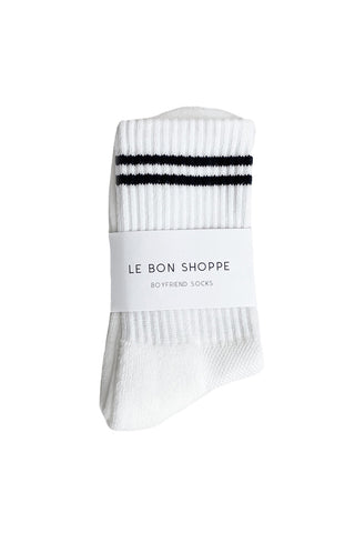 Boyfriend Socks in Classic White