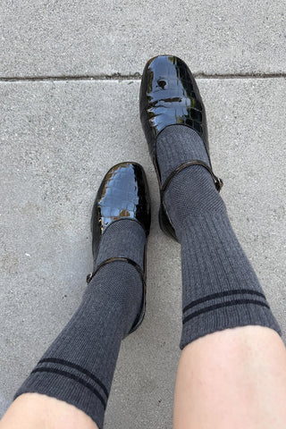 Boyfriend Socks in Charcoal