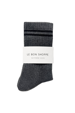 Boyfriend Socks in Charcoal
