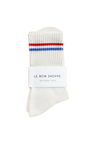 Boyfriend Socks in Milk