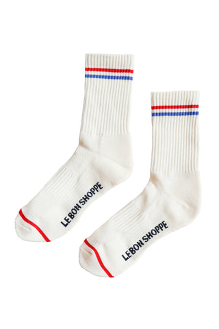 Boyfriend Socks in Milk