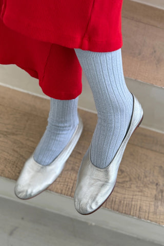 Her Socks - Modal Lurex in Morning Mist
