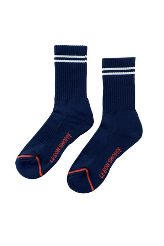 Boyfriend Socks in Navy