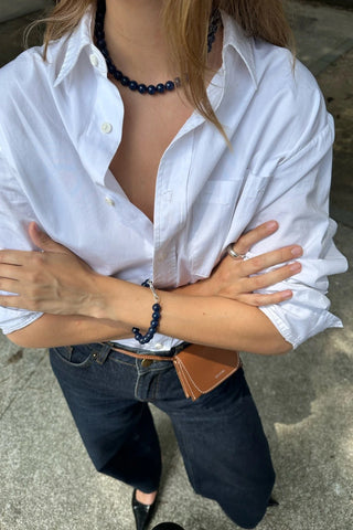Mary Bracelet in Blue Dyed Jade
