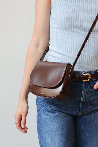Classic Mini Crossbody in Chocolate
