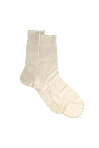 One Ribbed Laminated Socks in Platino