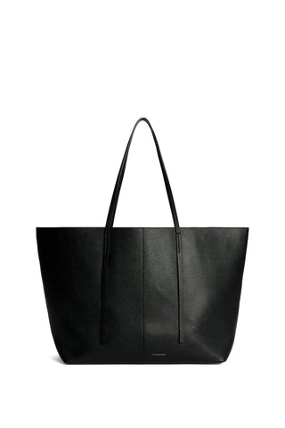 Abilla Leather Tote in Black