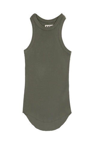 Alexa Fitted Rib Tank in Olive