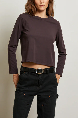 Bruce Long Sleeve Crew in Cocoa Powder