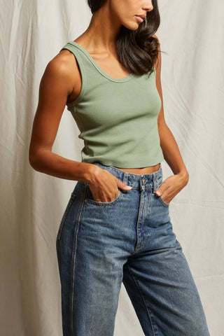 Blondie Tank in Aloe