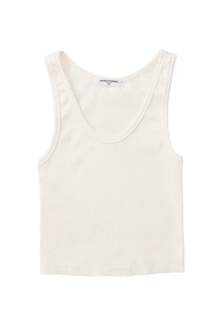 Blondie Tank in Bright Ivory