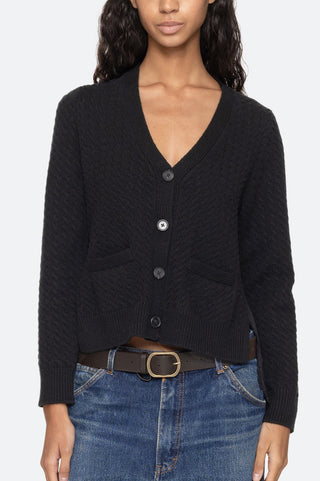 Shanna Lace Cardigan in Black