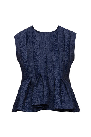 Fayetta Embossed Tank in Navy