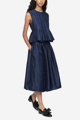 Fayetta Embossed Bubble Skirt